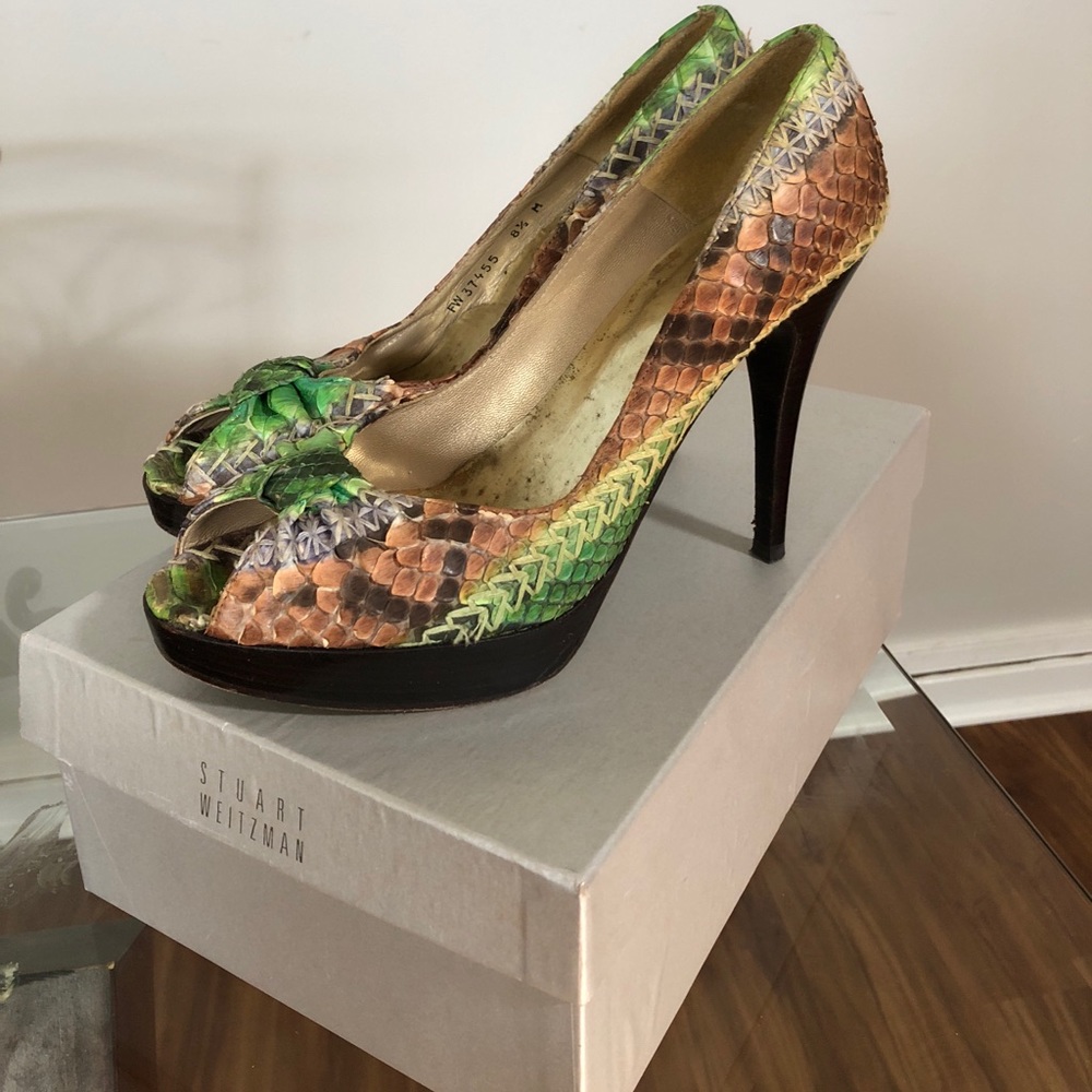 Stuart Weitzman Python Sz 8.5 - image 1